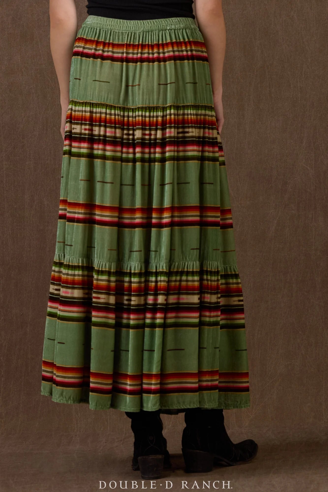 NightHawk Skirt in green with stripes