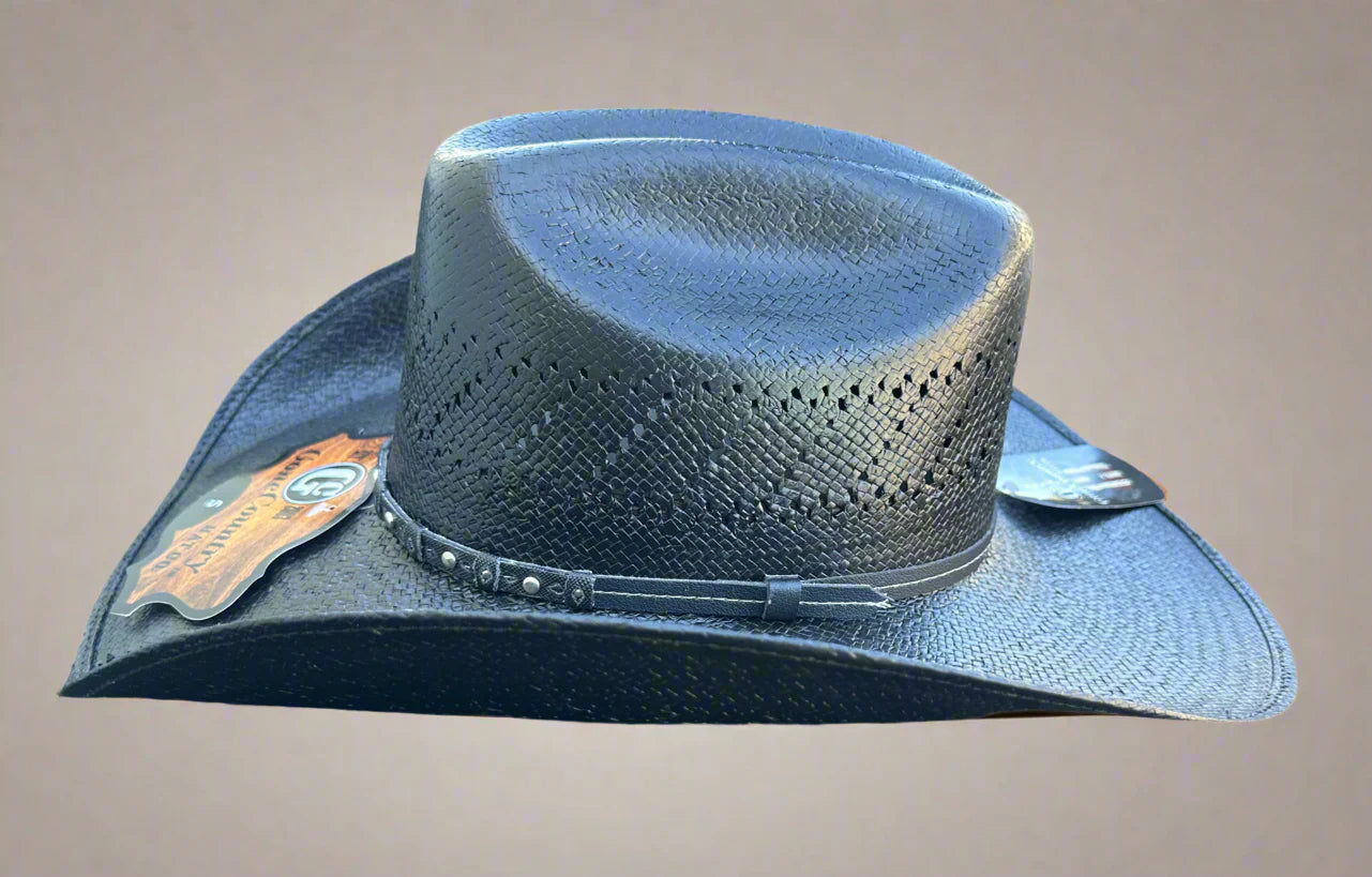 Laramie Straw Black Cowboy Hat by Gone Country