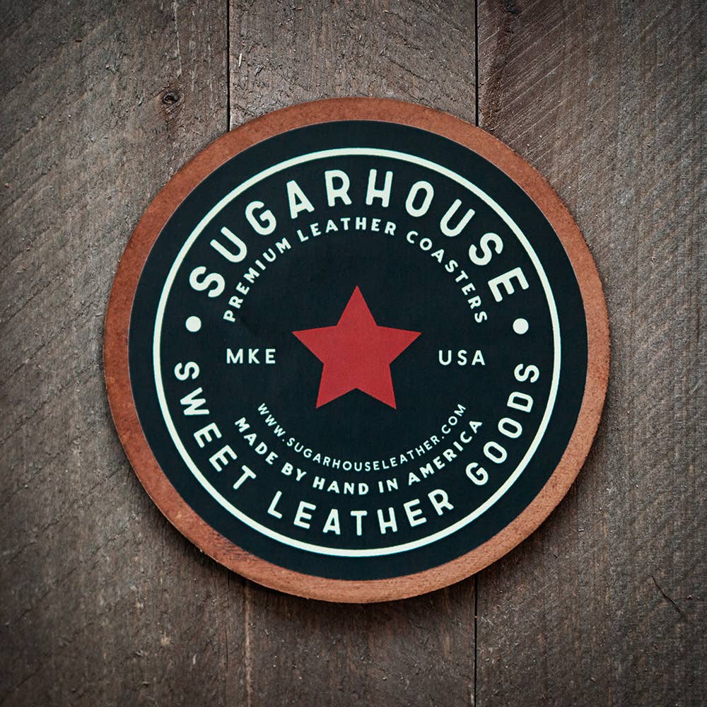Sugarhouse Leather Coasters - Made in America