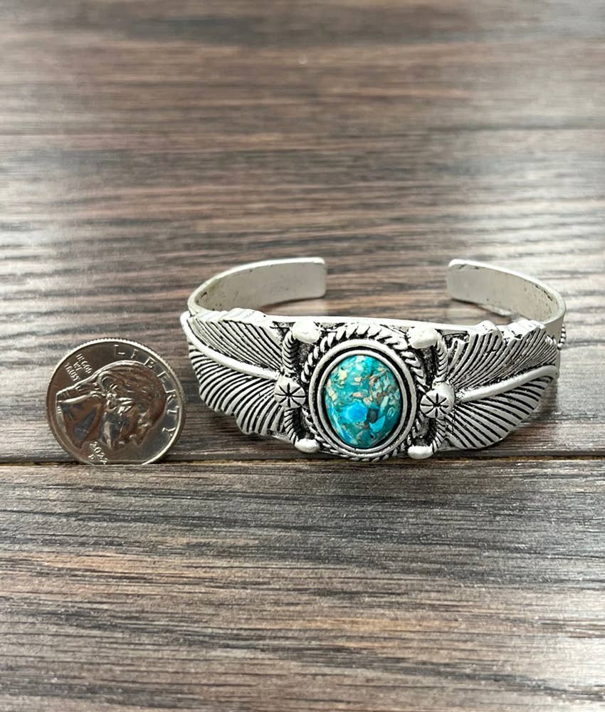 Turquoise Cuff Bracelet at Bourbon Cowgirl