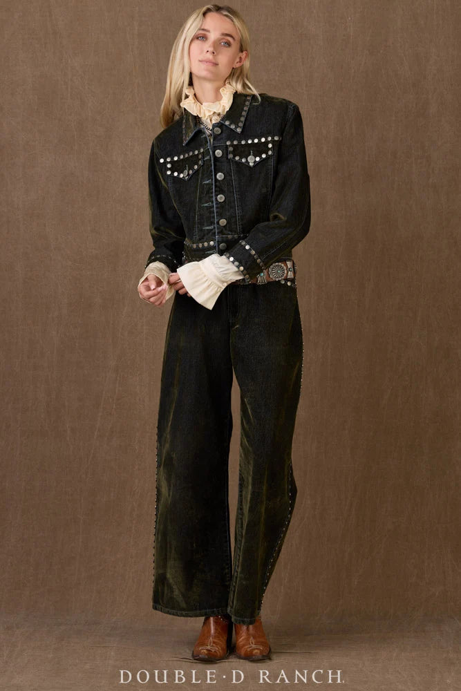 Greenwood Denim & Velvet Jacket by Double D Ranch