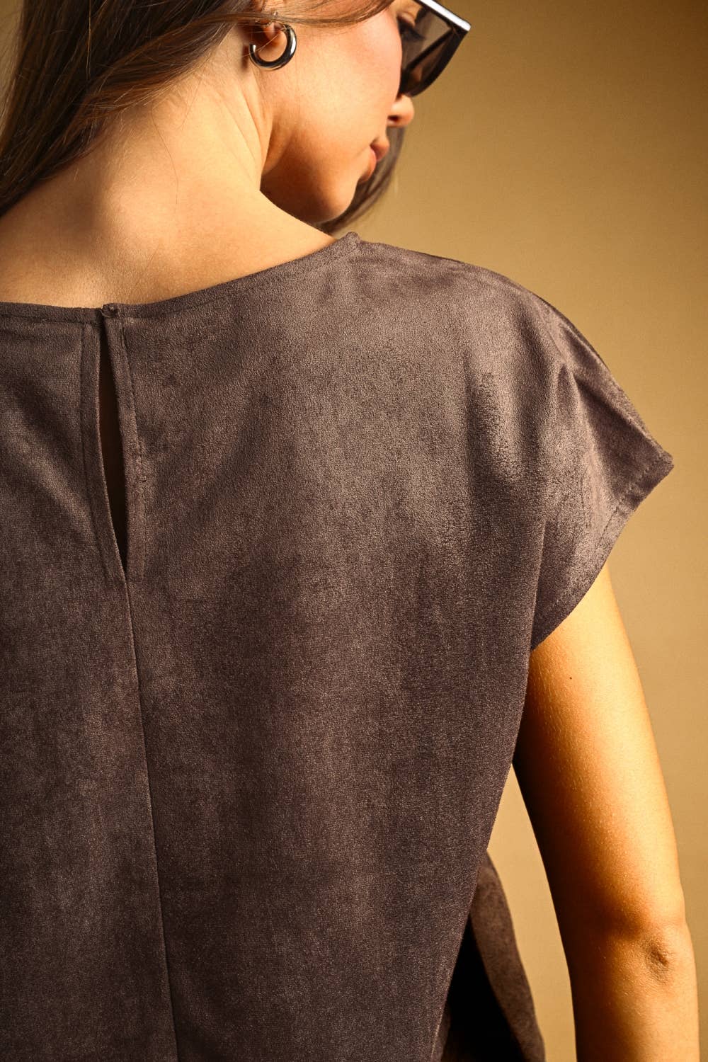 Faux Suede Crop Top