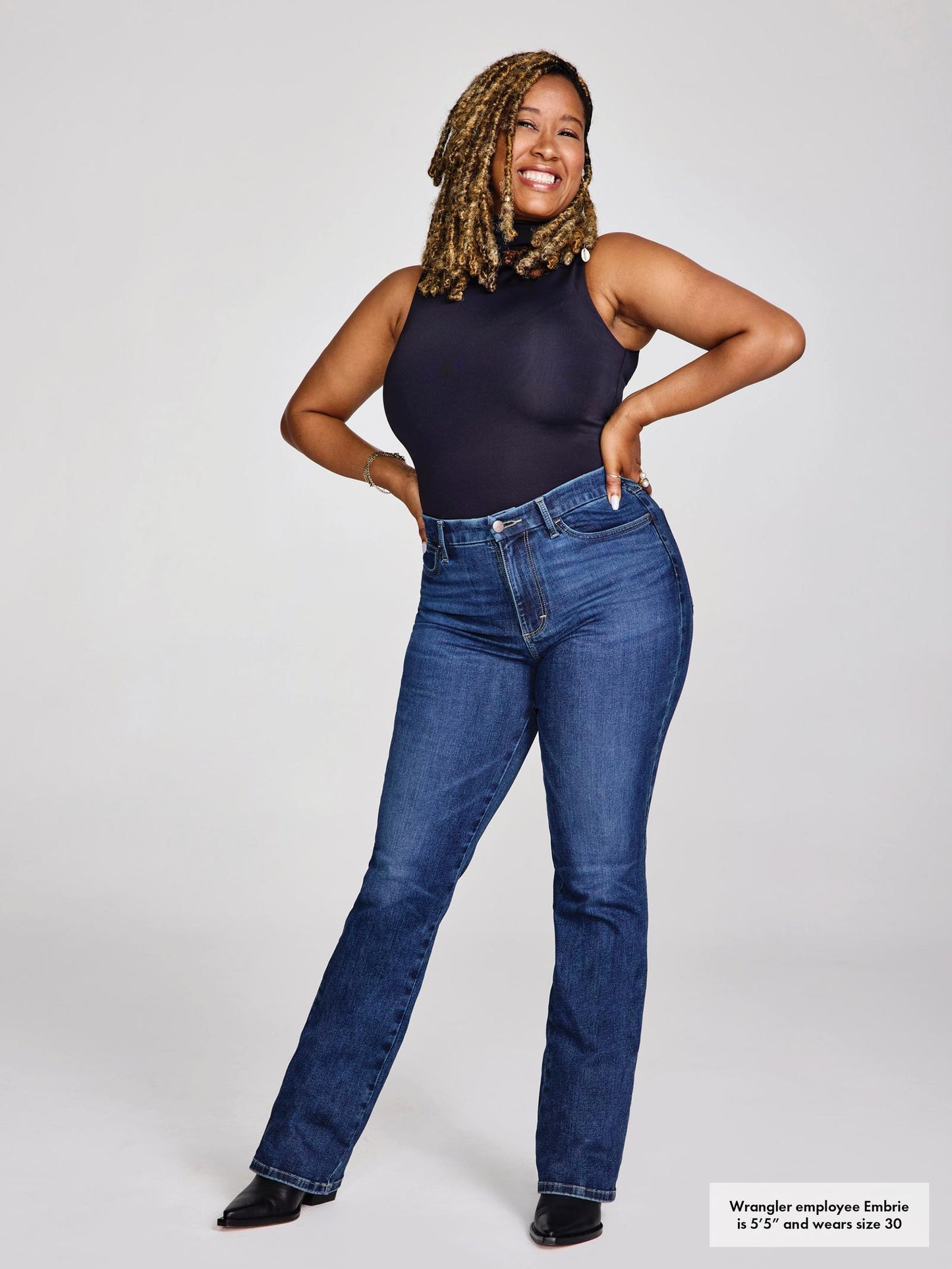 Wrangler Bespoke High Rise Bootcut Jean in Lacey