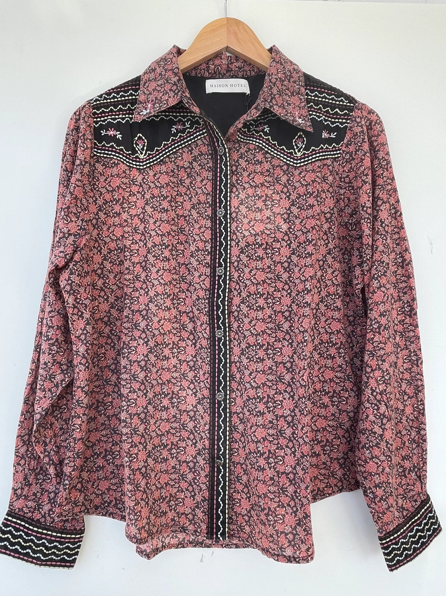 Lilac Wine Keith Shirt by Maison Hotel