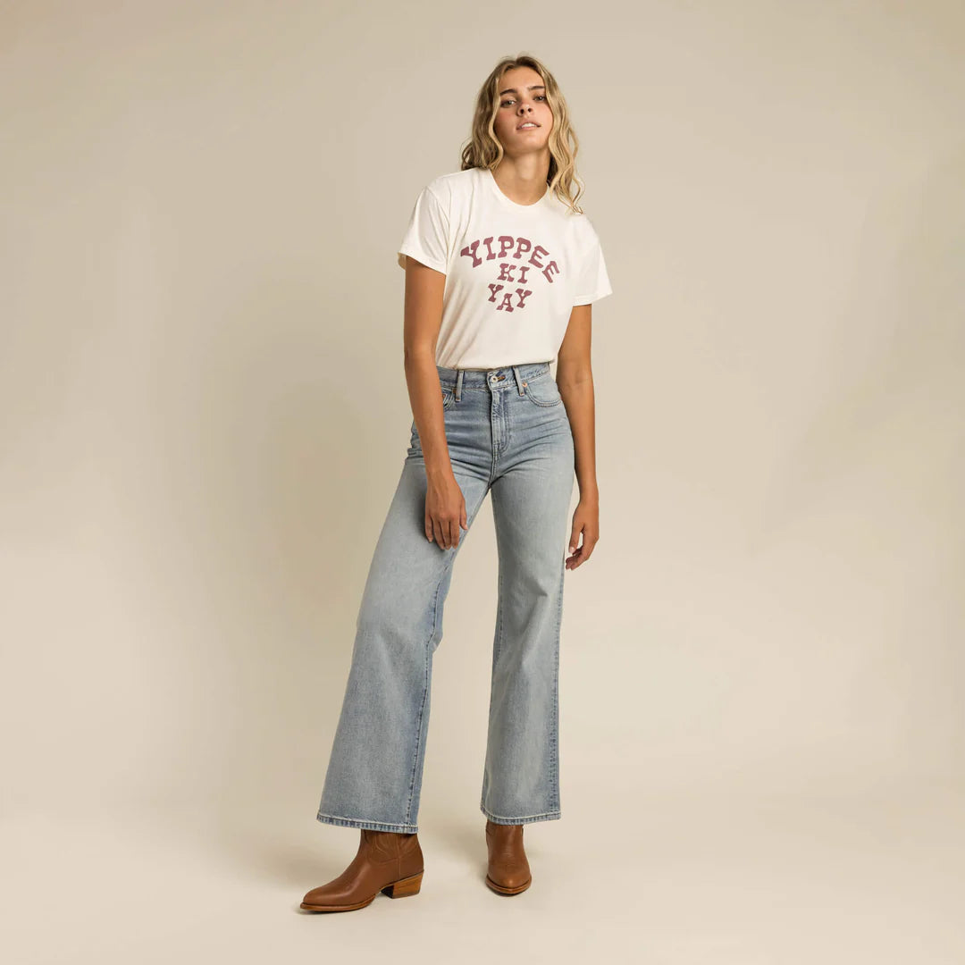 Yippee Ki Yay Crop Tee Bourbon Cowgirl