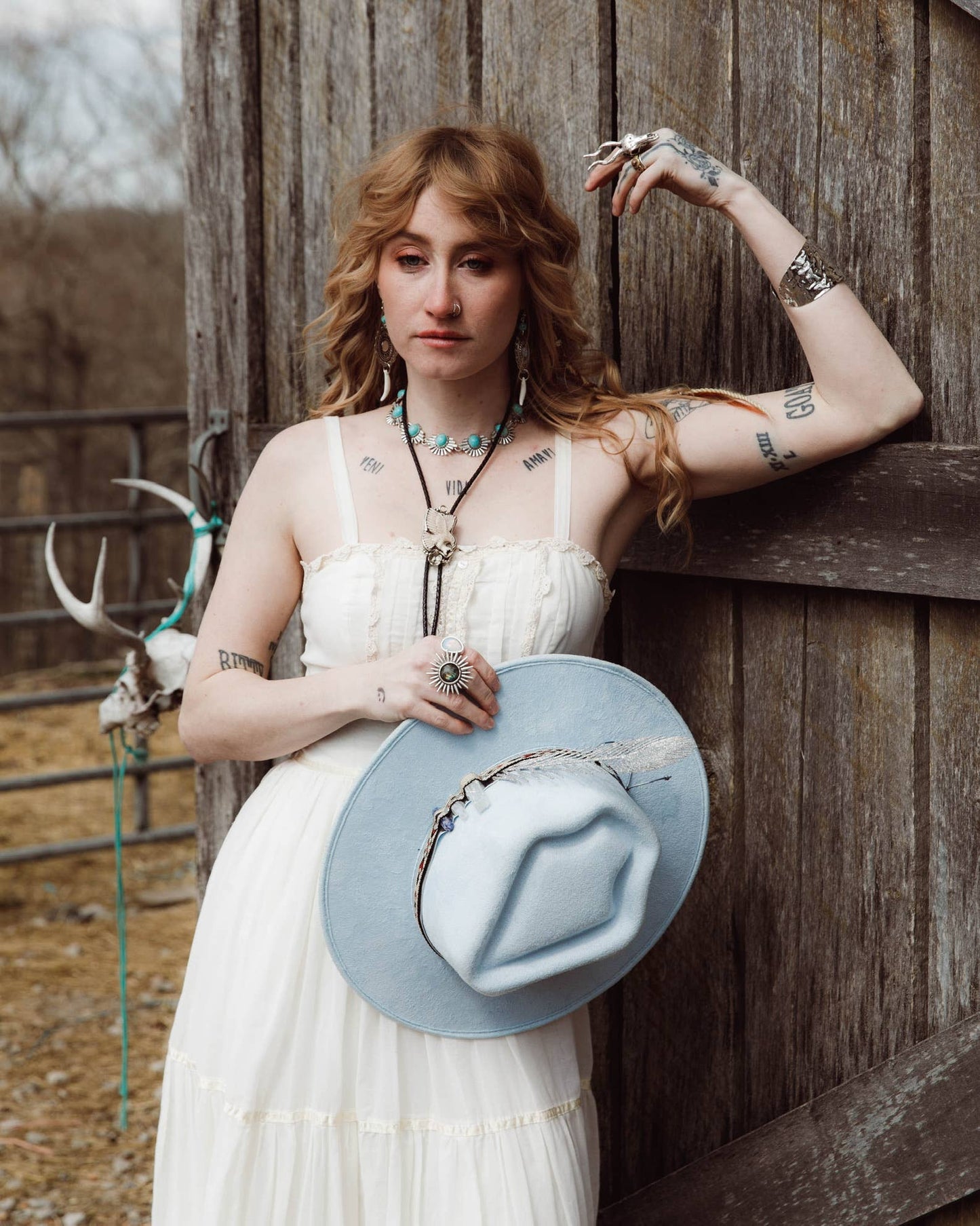 Concho +Coyote Teeth Earrings Lainey Wilson