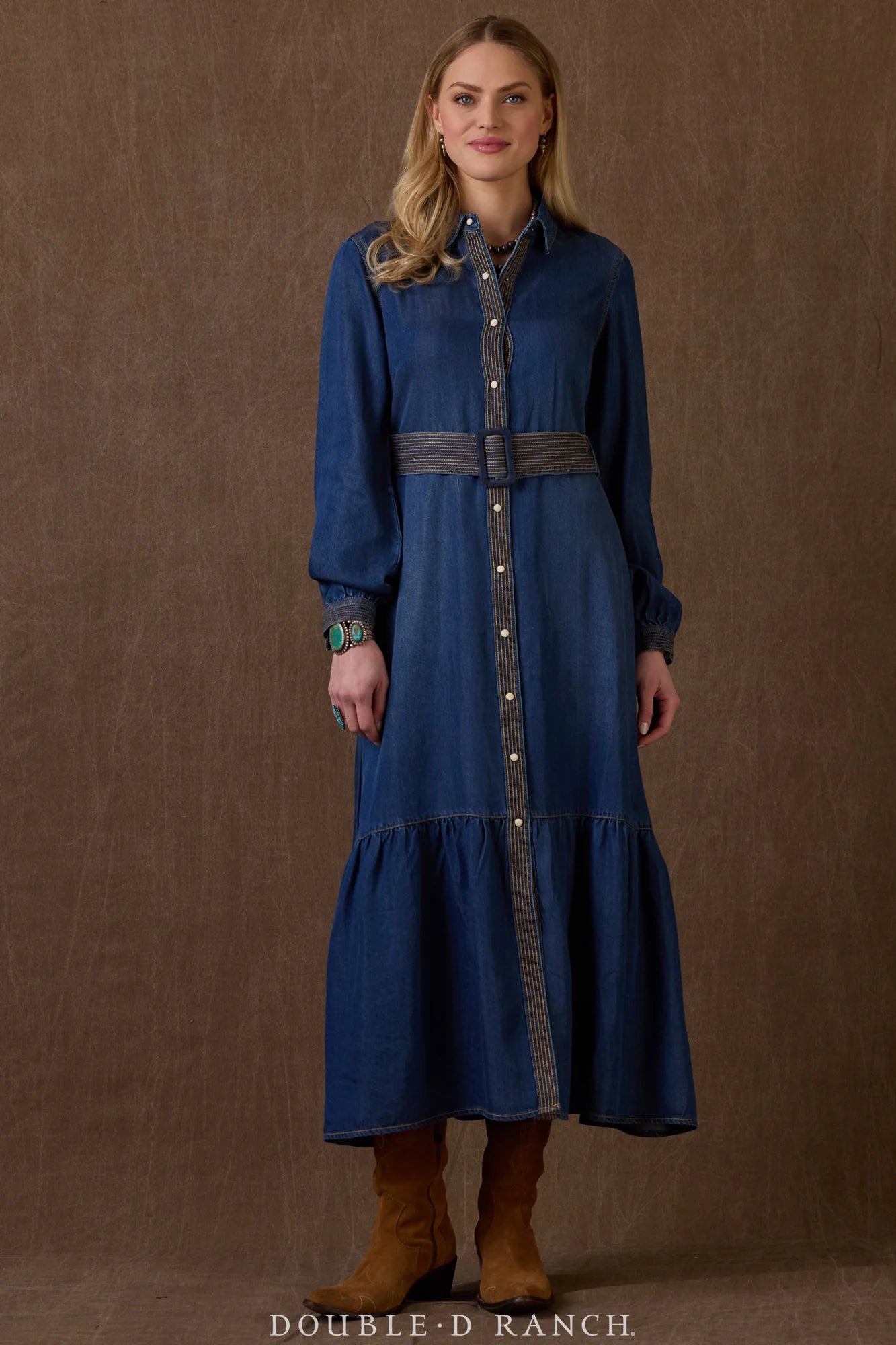 Remuda Long Dress in Denim