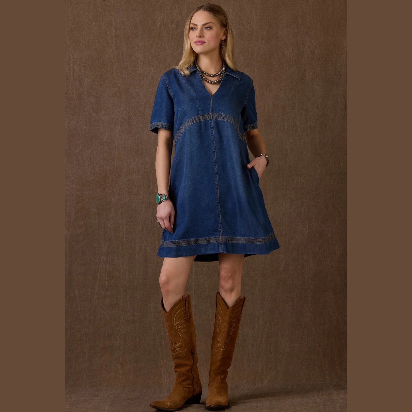 Remuda short denim dress