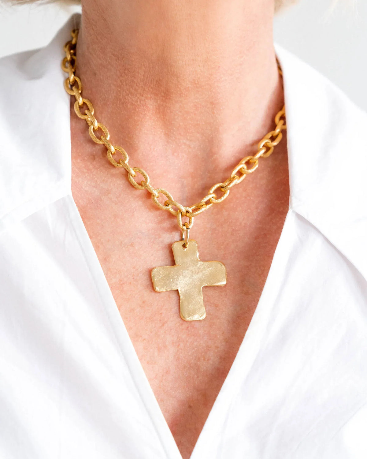Solid Cross Necklace by Susan Shaw