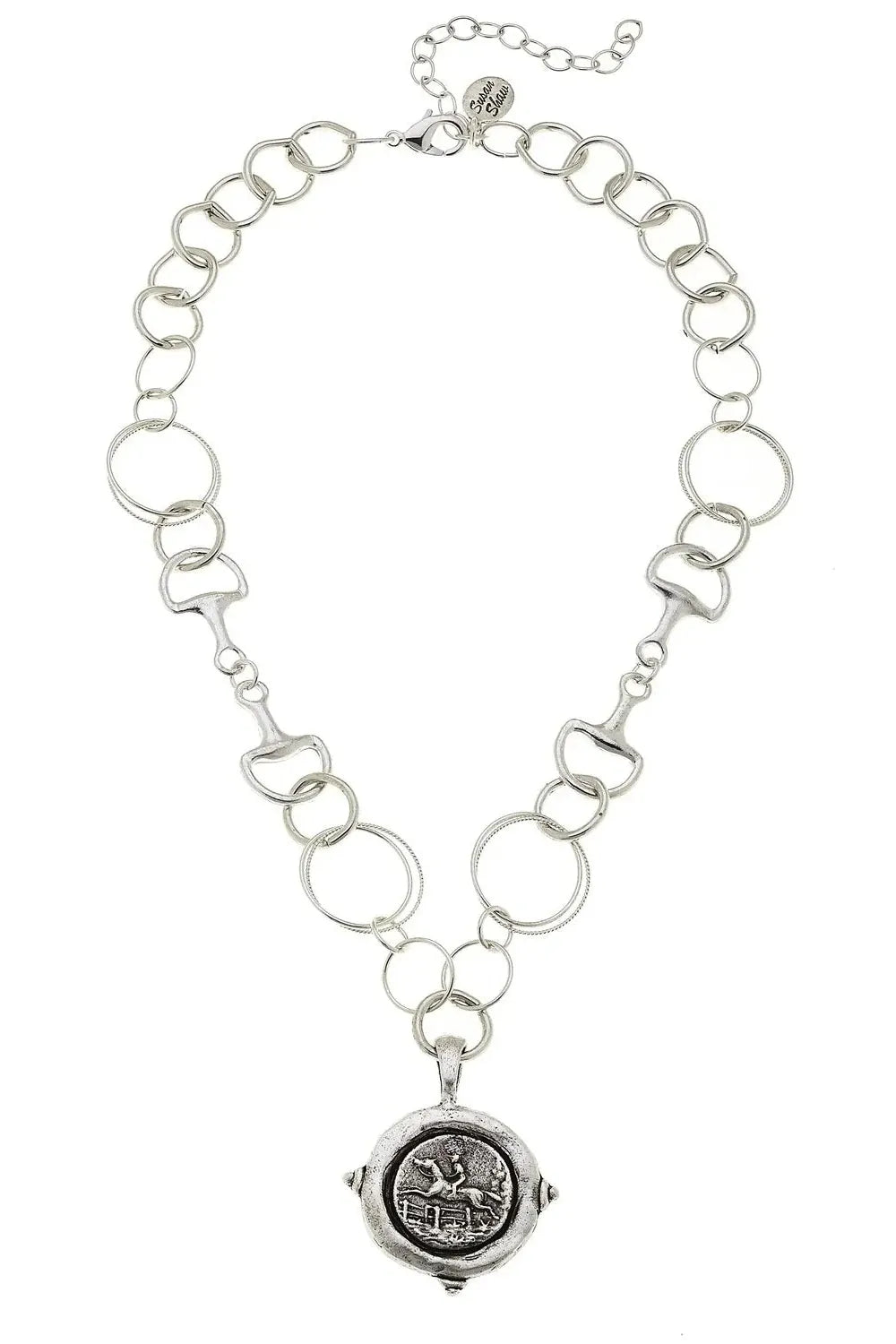Silver Horse Bit Equestrian Necklace by Susan Shaw