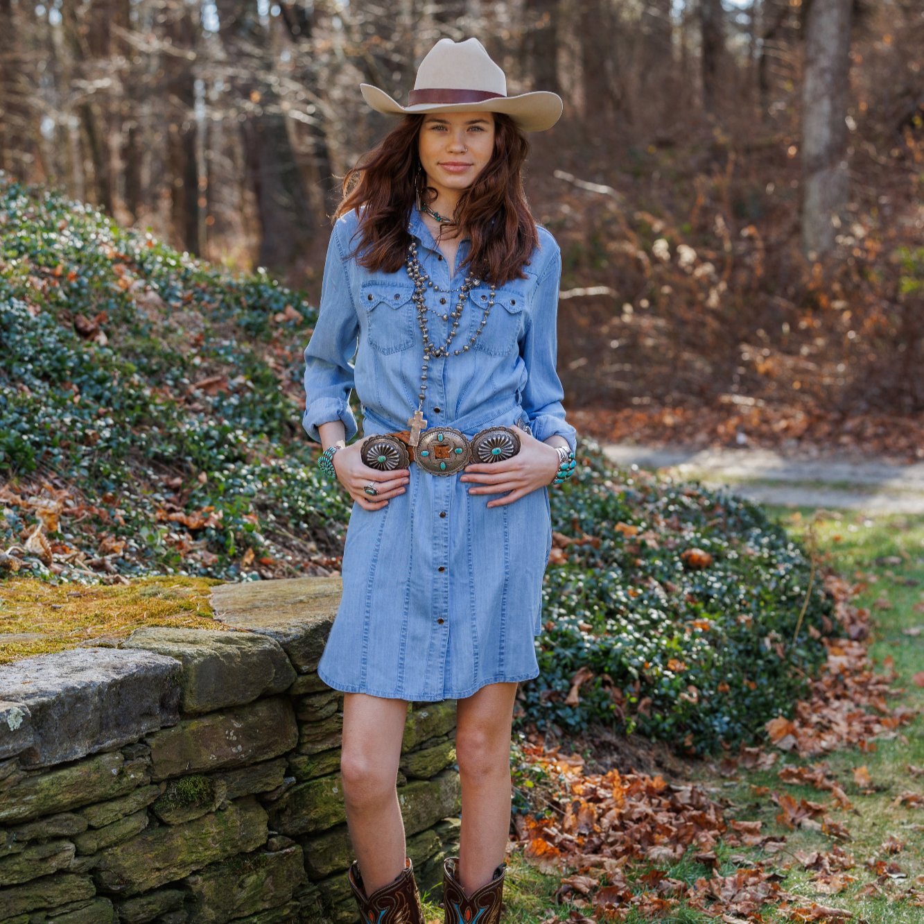 Tasha Polizzi Joyce Tunic in Classic Blue Denim - Main Image