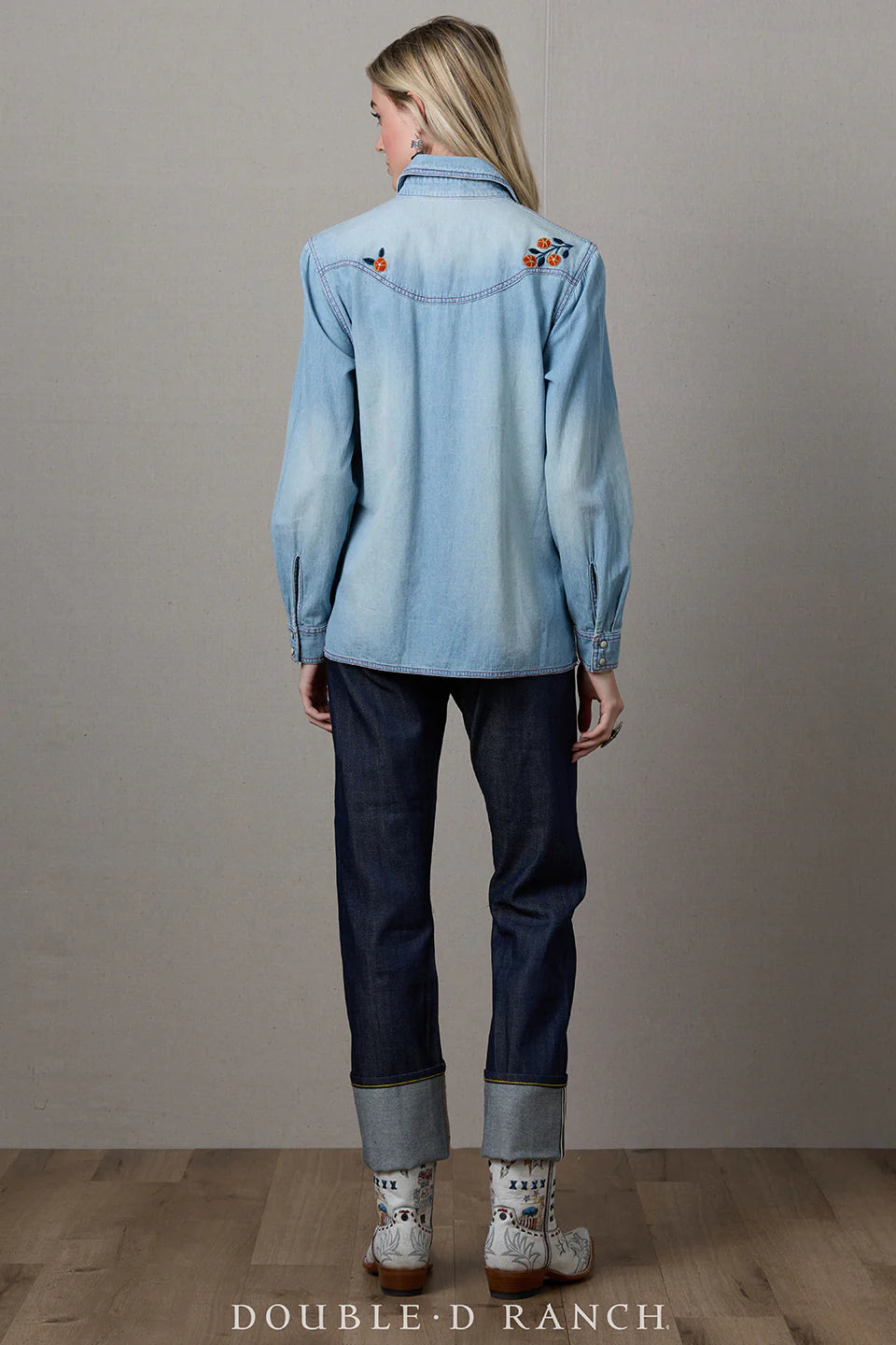 Midnight Ride Denim Top by Double D Ranch