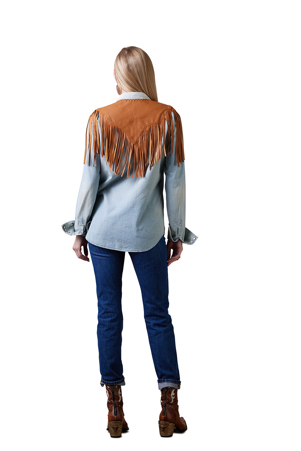 Sonora Collar denim shirt with fringe, 1977
