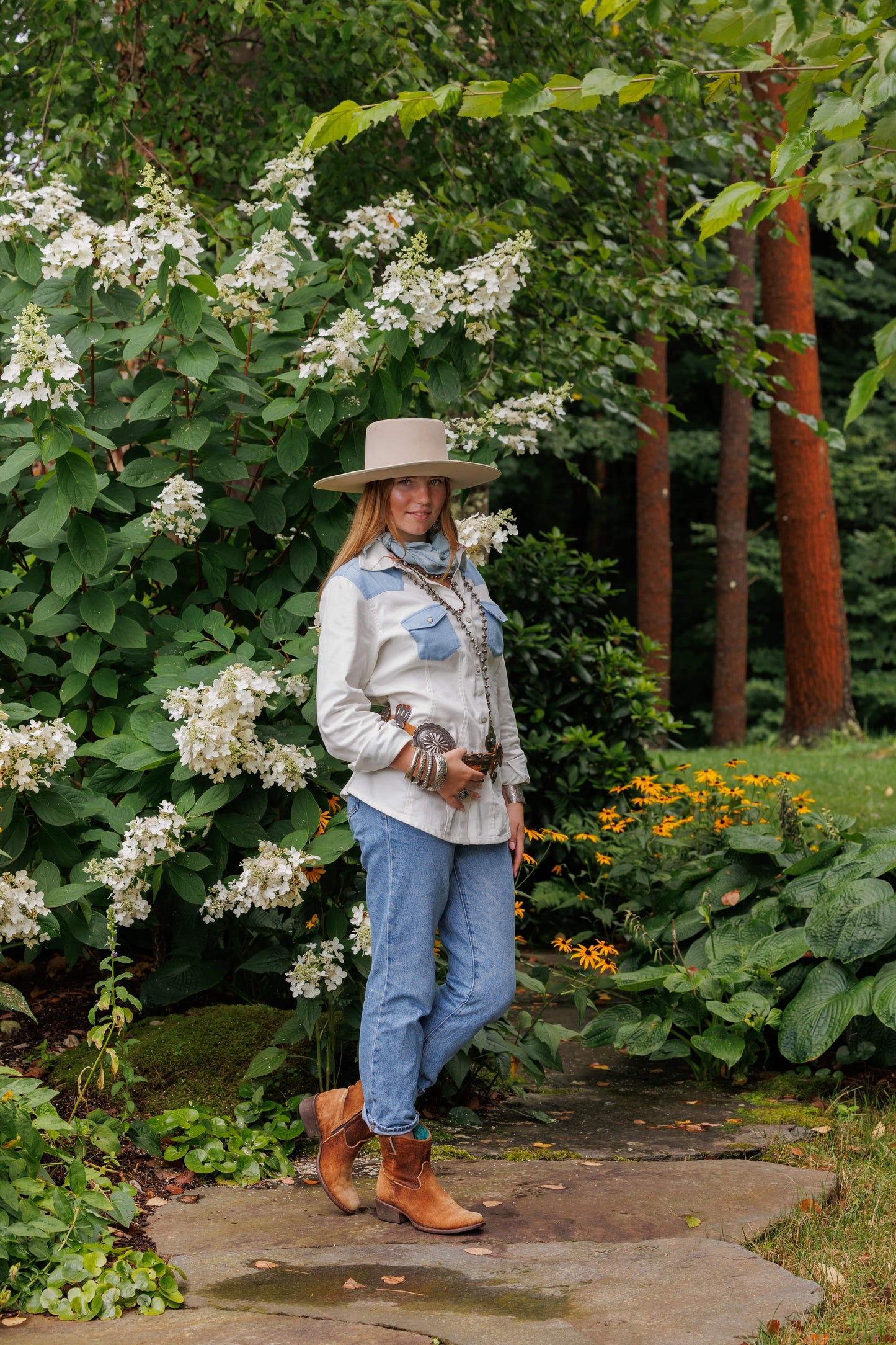 Virginia in shirt outdoors