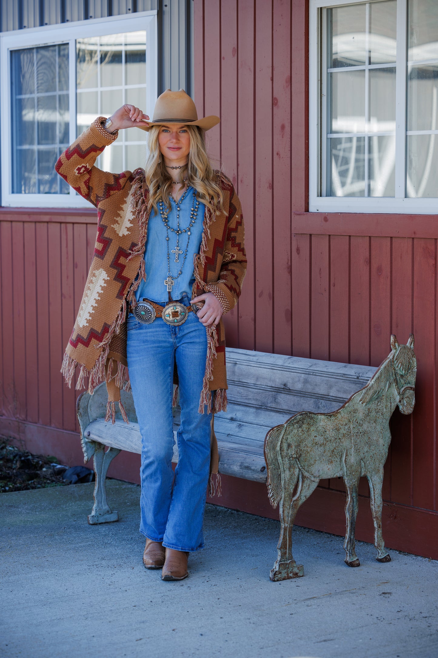 August Cardigan in Taupe by Tasha Polizzi