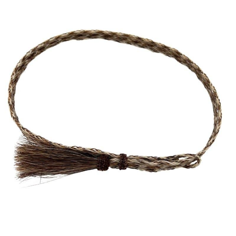 Braided horsehair rope with tassel.
