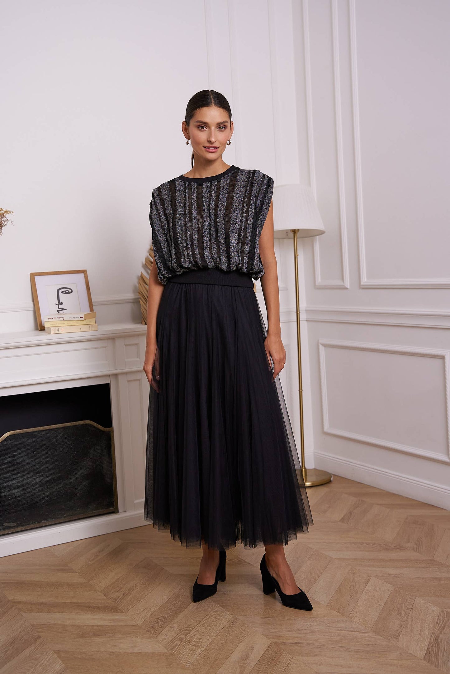 Ambre Slim Fit Tulle Skirt