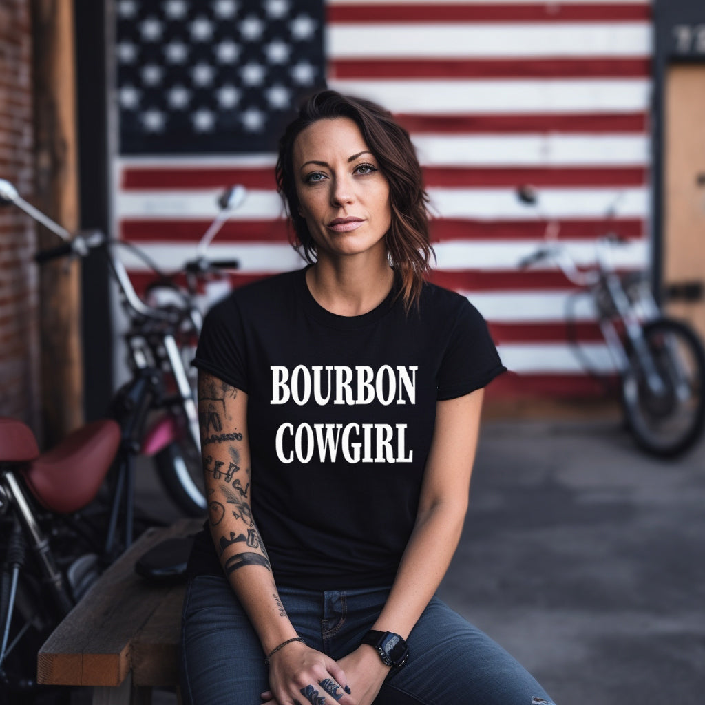 Bourbon Cowgirl Branded Graphic Tee T-Shirt