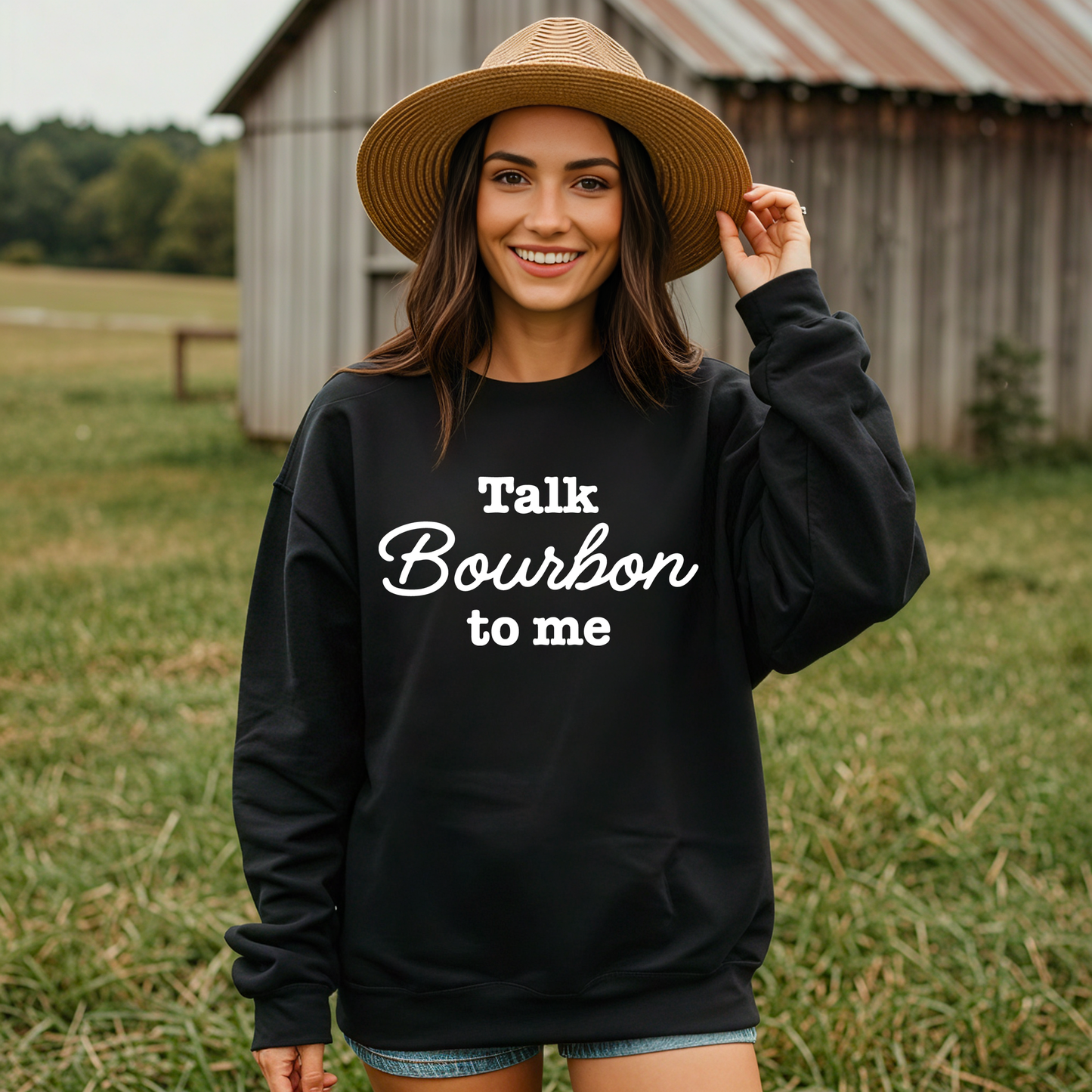 Talk Bourbon to Me Crewneck Sweatshirt