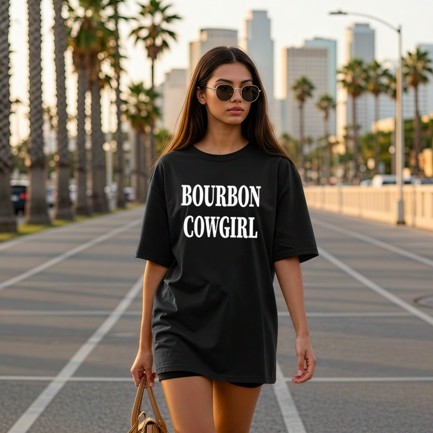 Bourbon Cowgirl Branded Graphic Tee T-Shirt