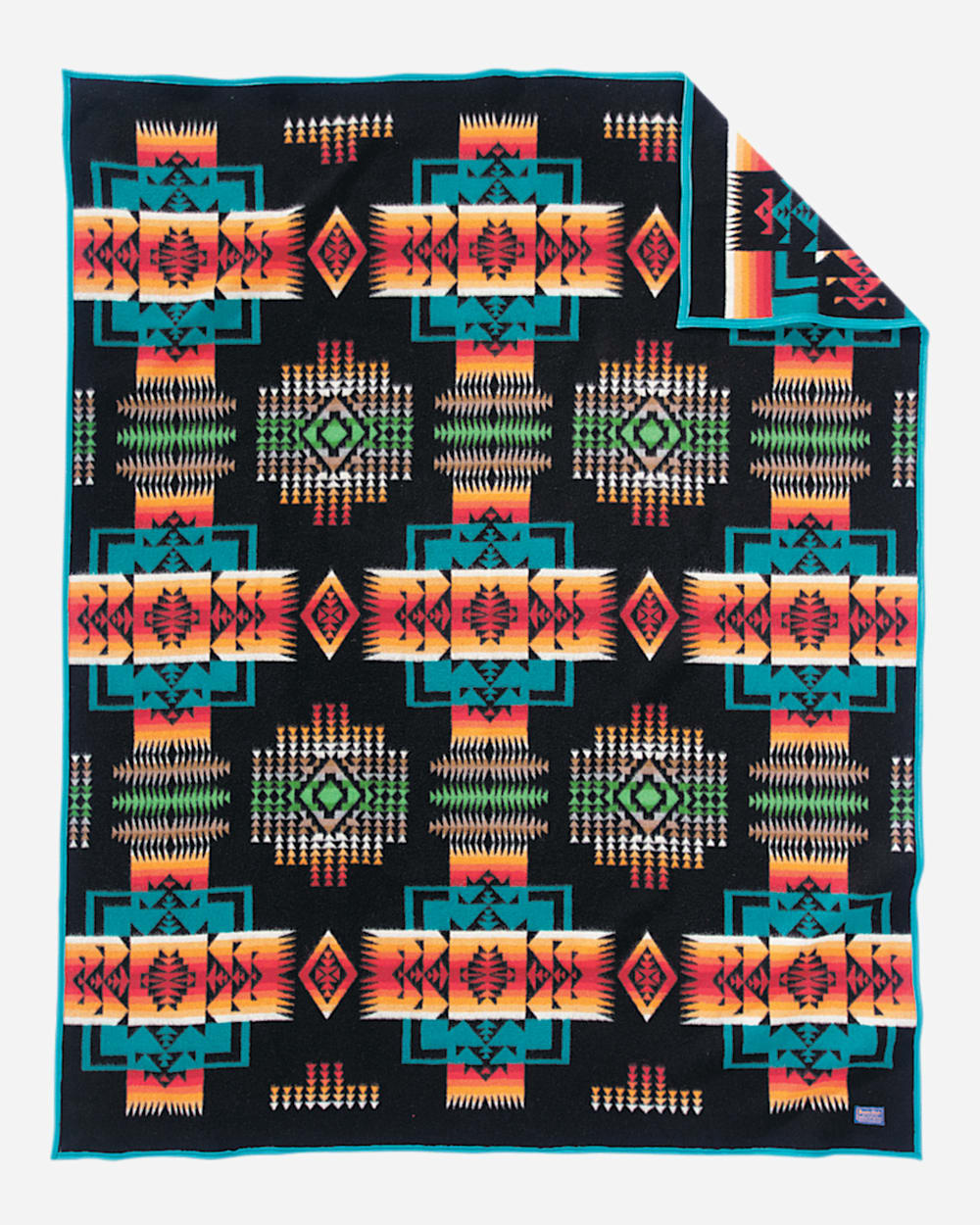 Black patterned blanket