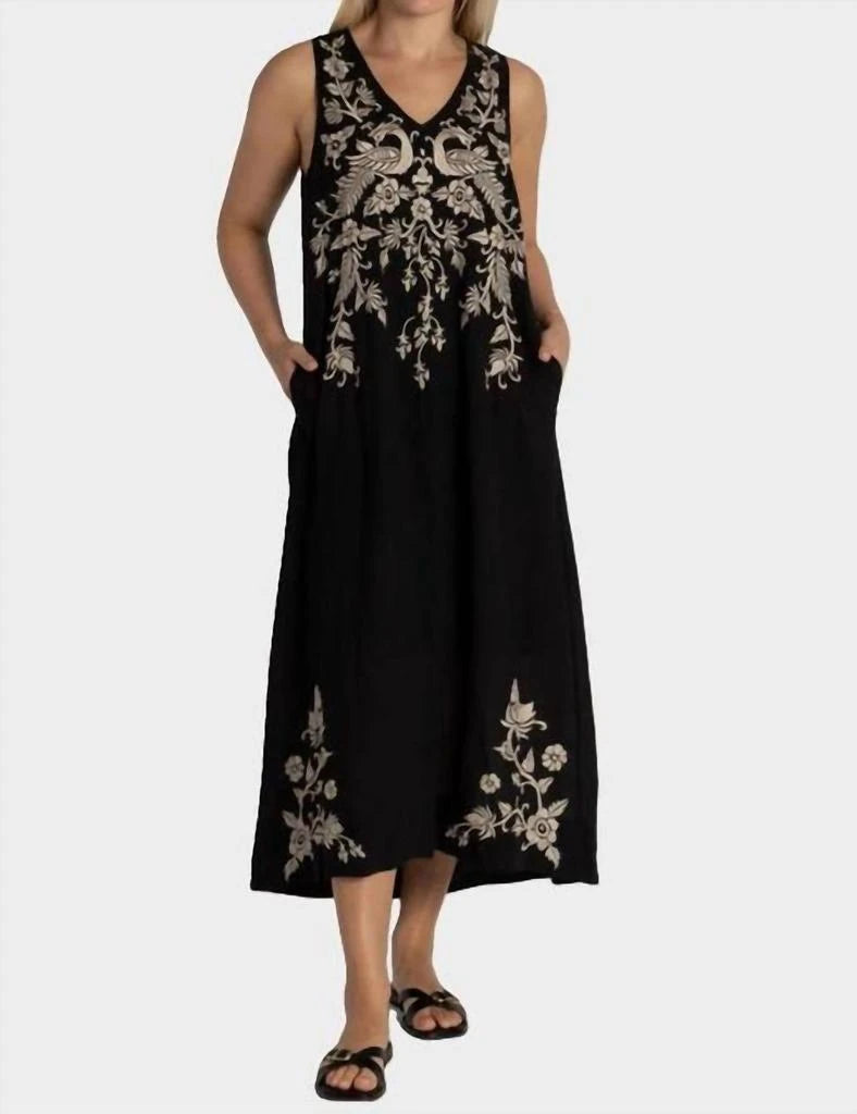 Kamala Linen Tank Slip Dress by Johnny Was