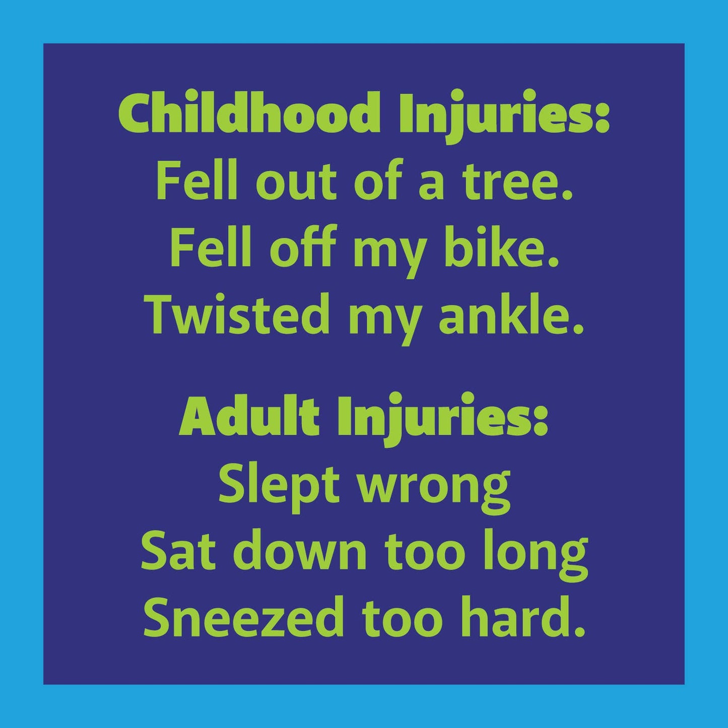 CARD Childhood Injuries | Funny Gift | Kitsch Greeting Cards