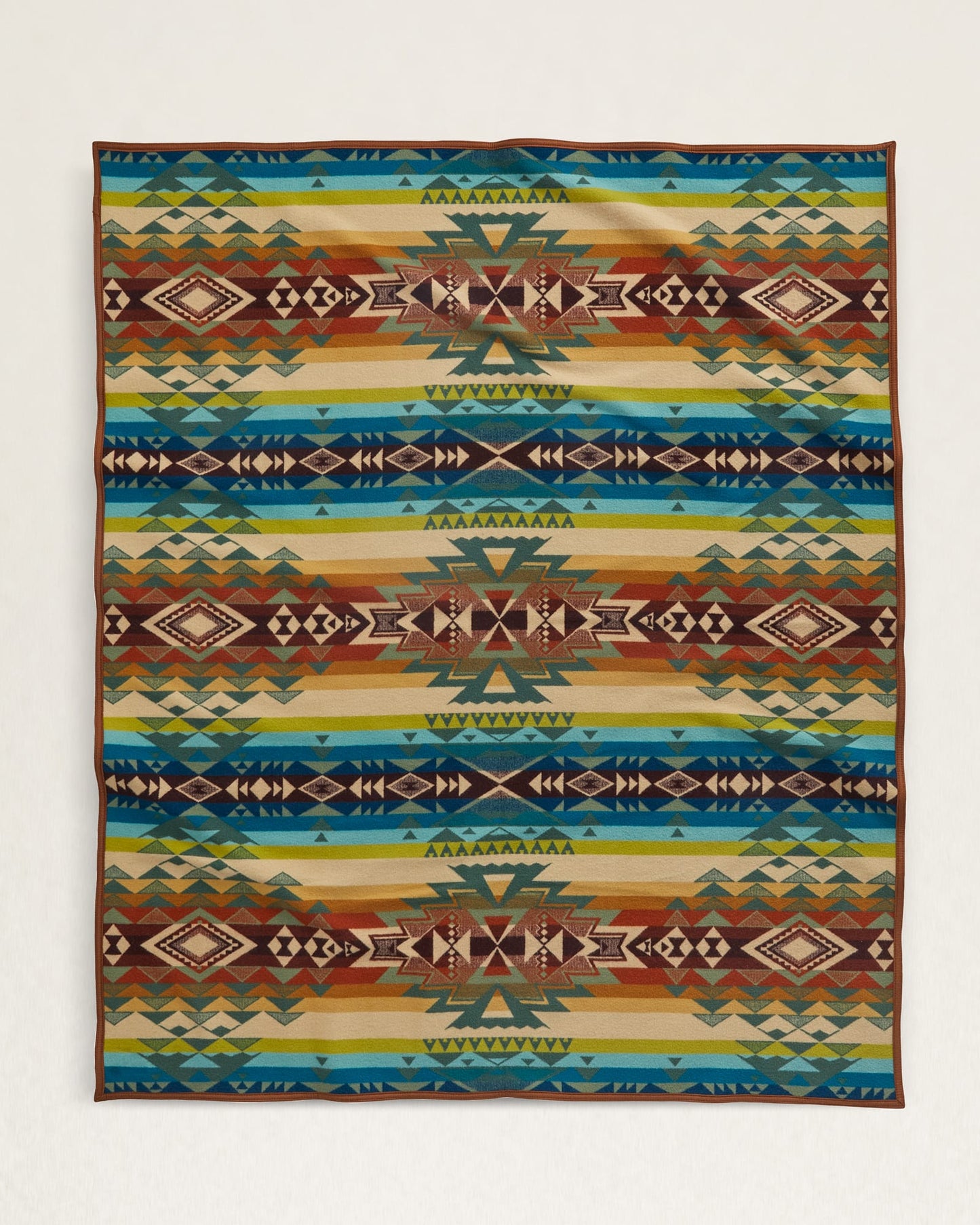 Pendleton Highland Park Balsam Jacquard Napped Wool Blanket