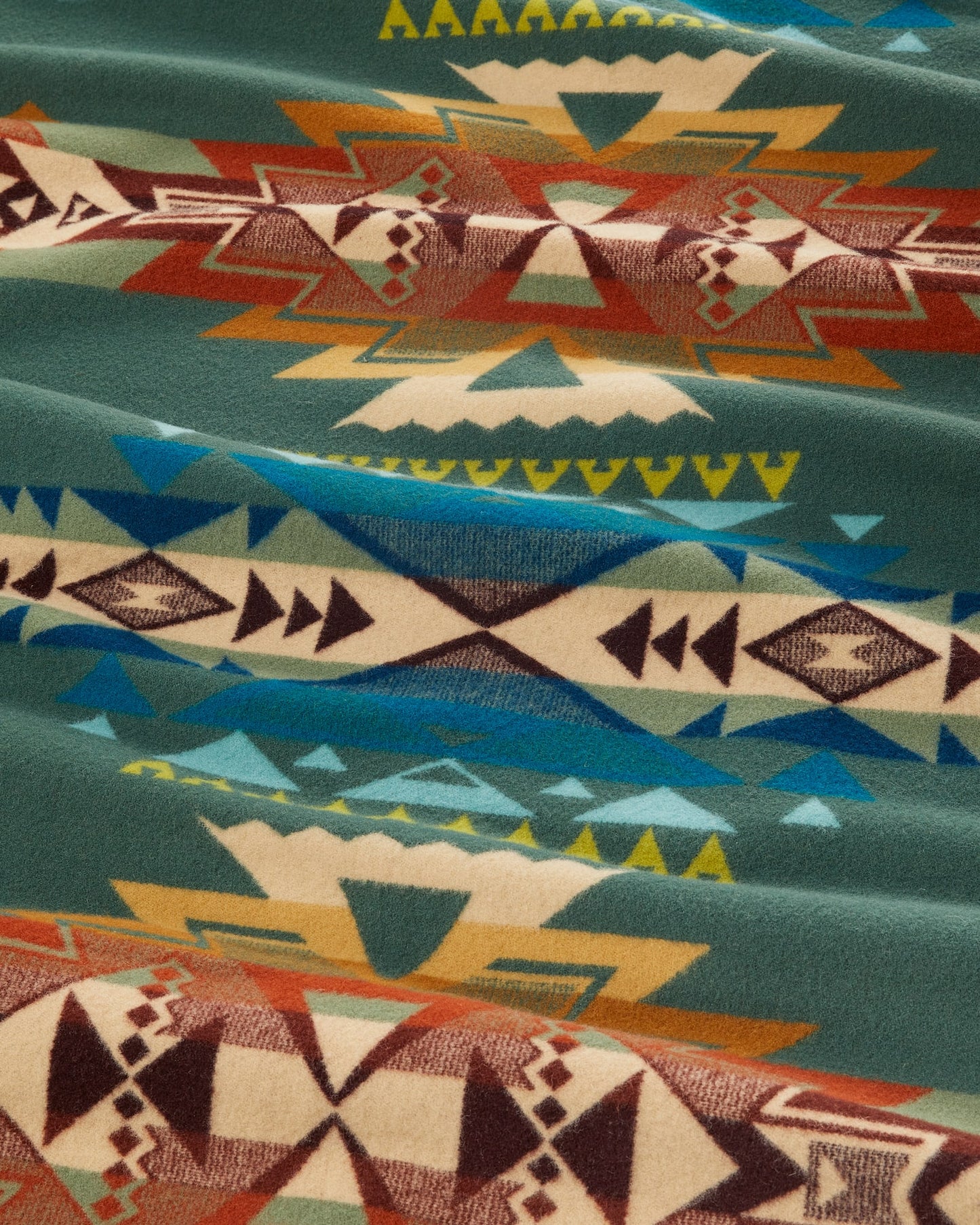 Pendleton Highland Park Balsam Jacquard Napped Wool Blanket