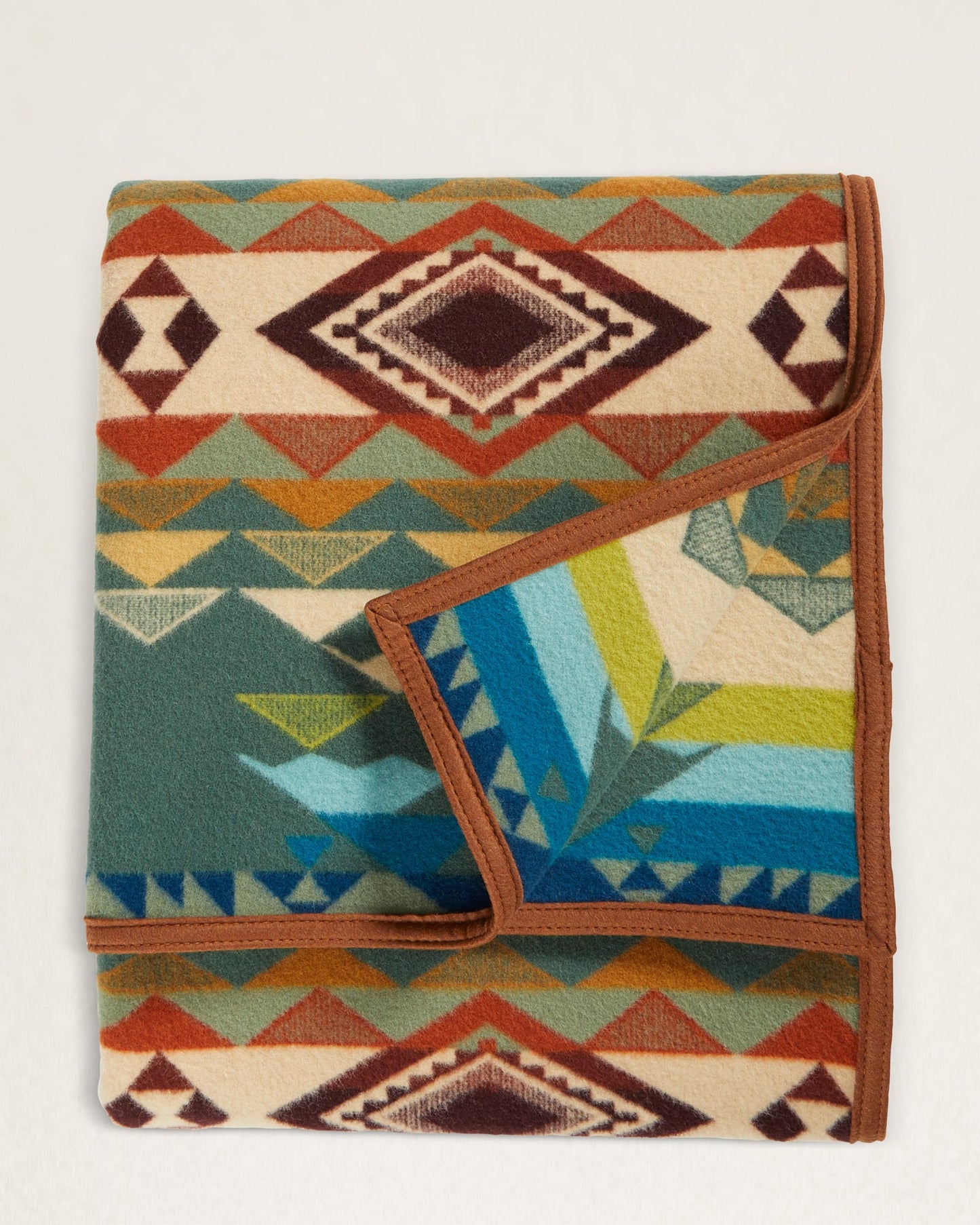 Pendleton Highland Park Balsam Jacquard Napped Wool Blanket