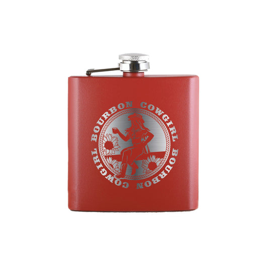 Red Bourbon Cowgirl Flask