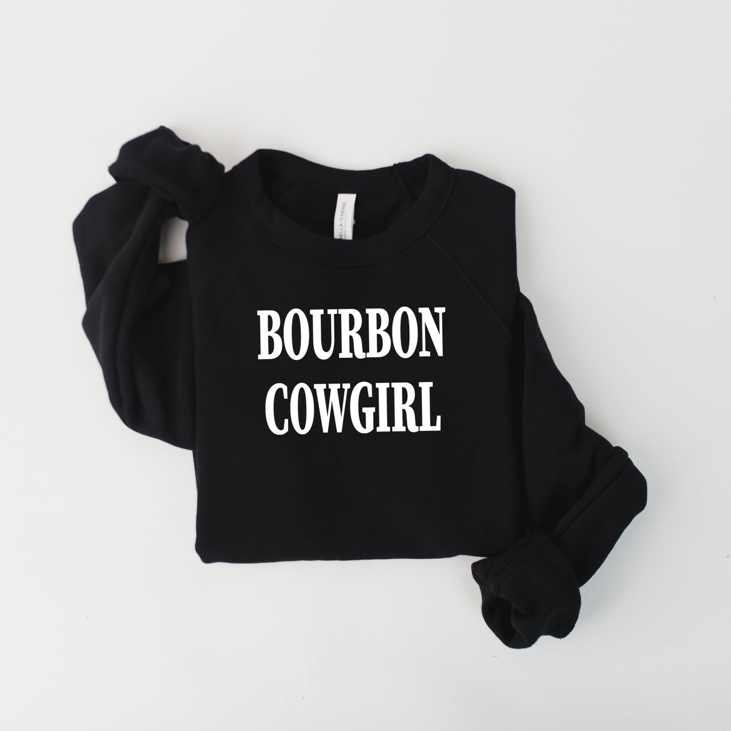 Bourbon Cowgirl Branded Raglan Crew Sweatshirt
