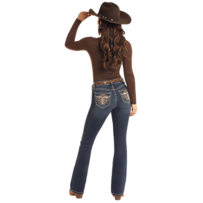 Cowgirl in jeans and hat, BW4MD05315