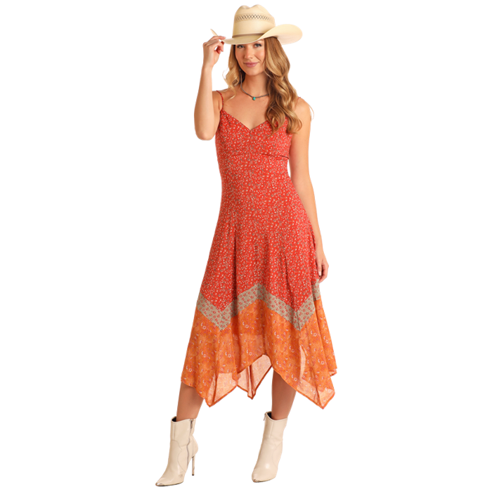 Handkerchief Midi Dress for Country Girls at Bourbon Cowgirl