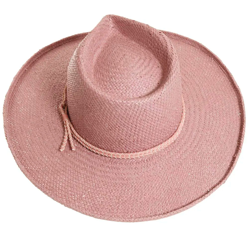 Bailey | Womens Blush Sun Straw Hat Western Cowgirl Hat - Bourbon Cowgirl