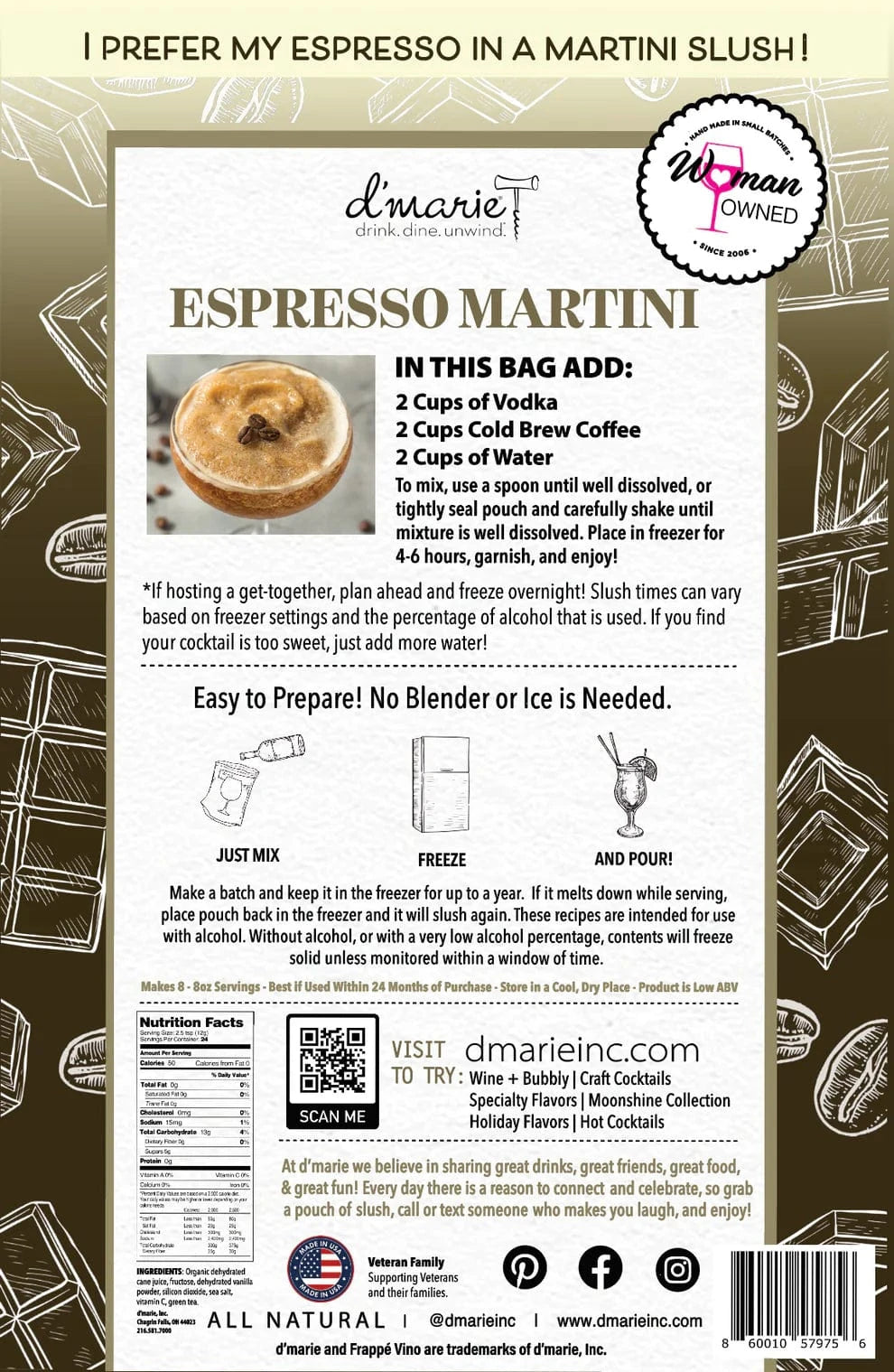 Espresso Martini slush recipe from d'marie