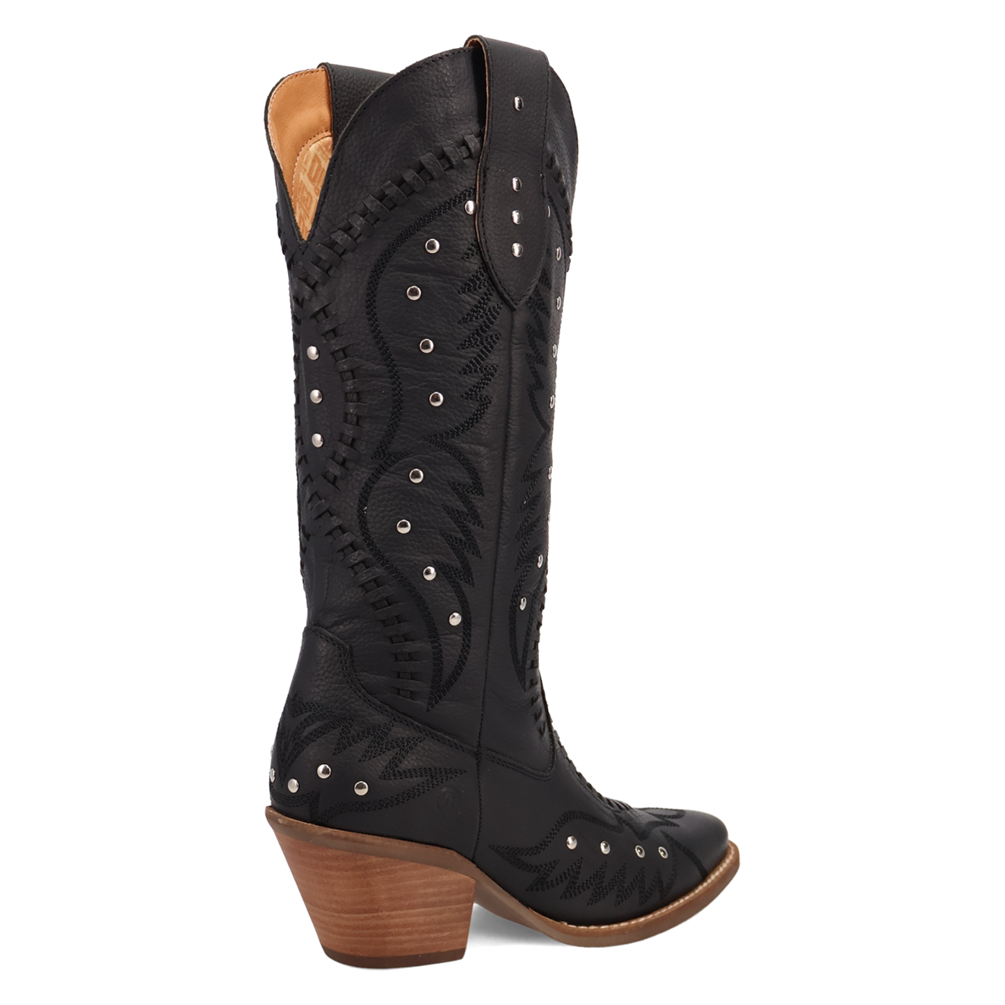 Pretty 'N Pink Leather Boots in Black Cowboy Boot by Dingo