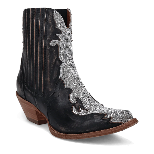Black & Silver Embellished Western Boot