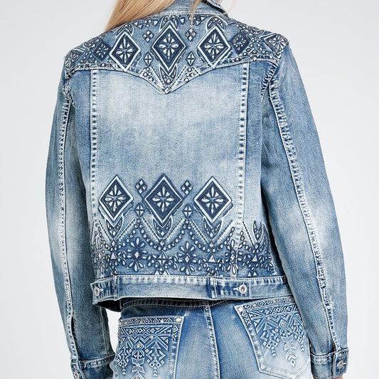 Embroidered denim jacket, DSC00908