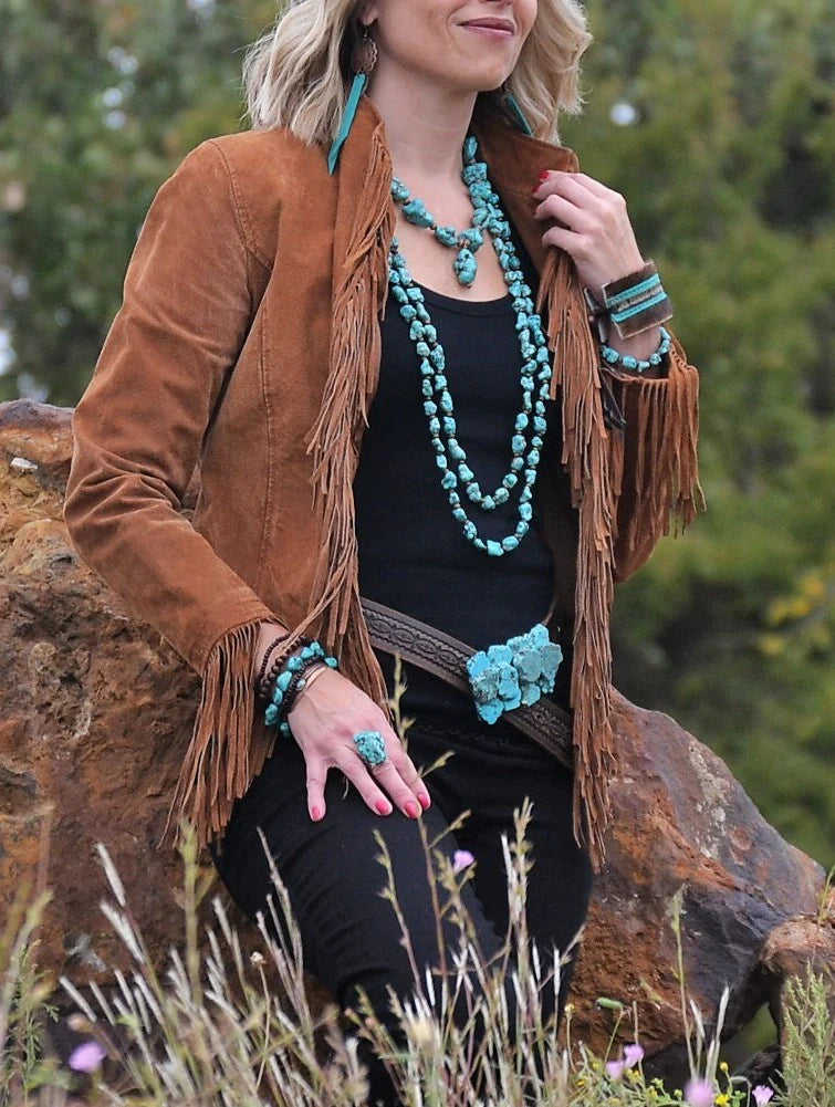 Turquoise Slab Belt Buckle - Western Accessories for Cowgirls