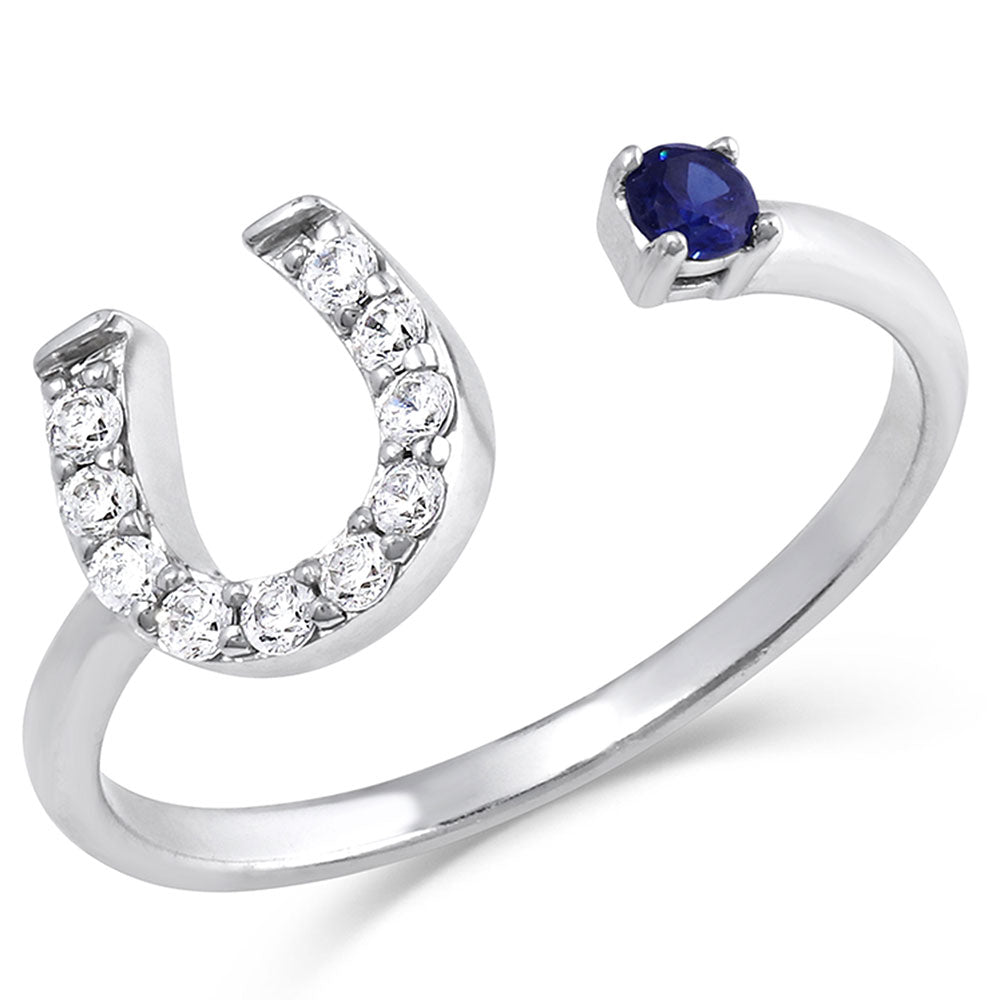 E-Bynder-RG4750 horseshoe ring with sapphire