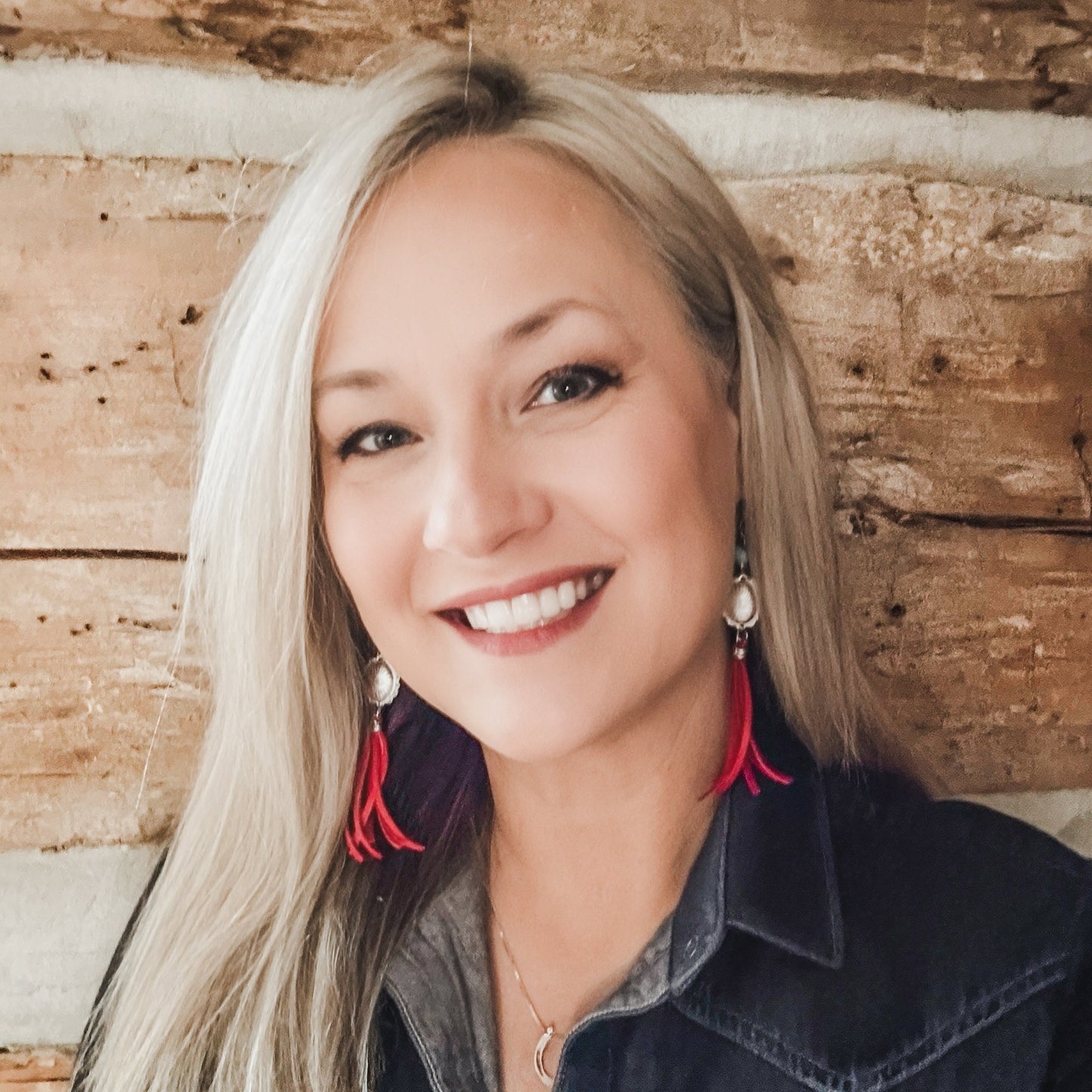 Concho and Turquoise Earrings with Leather Fringe - Quetzal