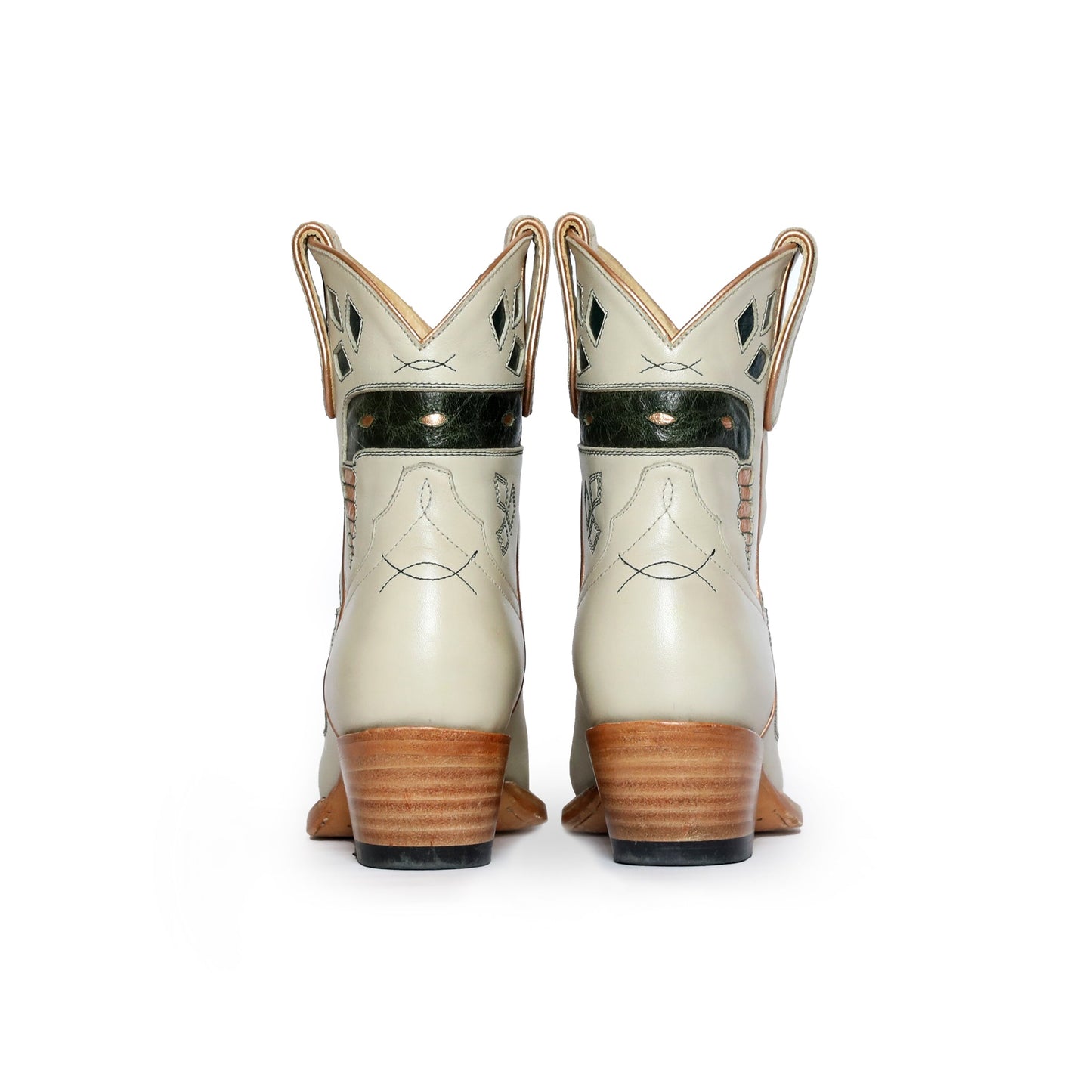 Cream colored cowboy boots