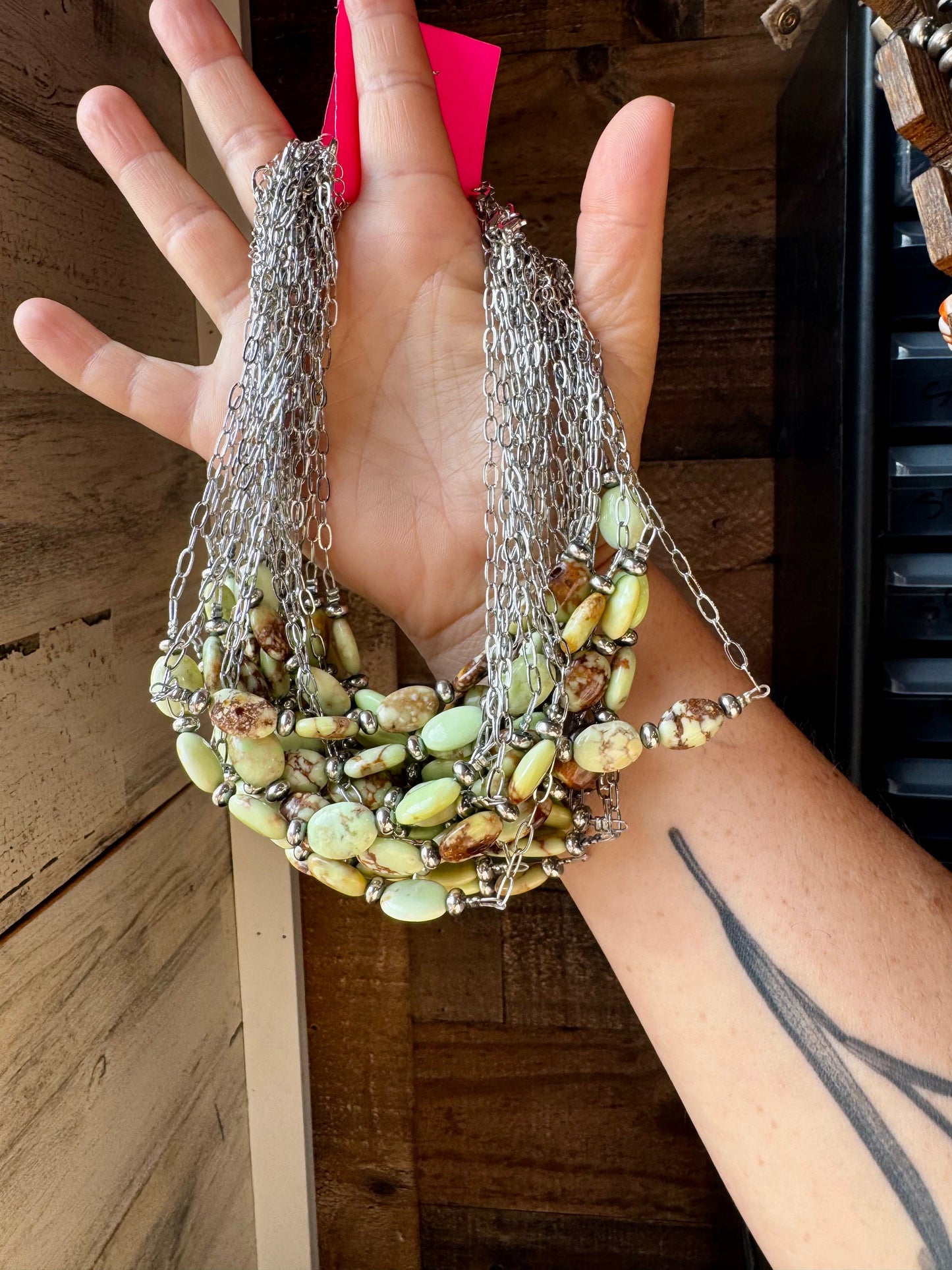 Multi-strand stone necklace, FullSizeRender