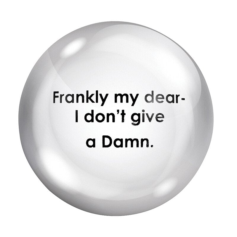 Frankly my dear, I don't give a Damn quote on a sphere