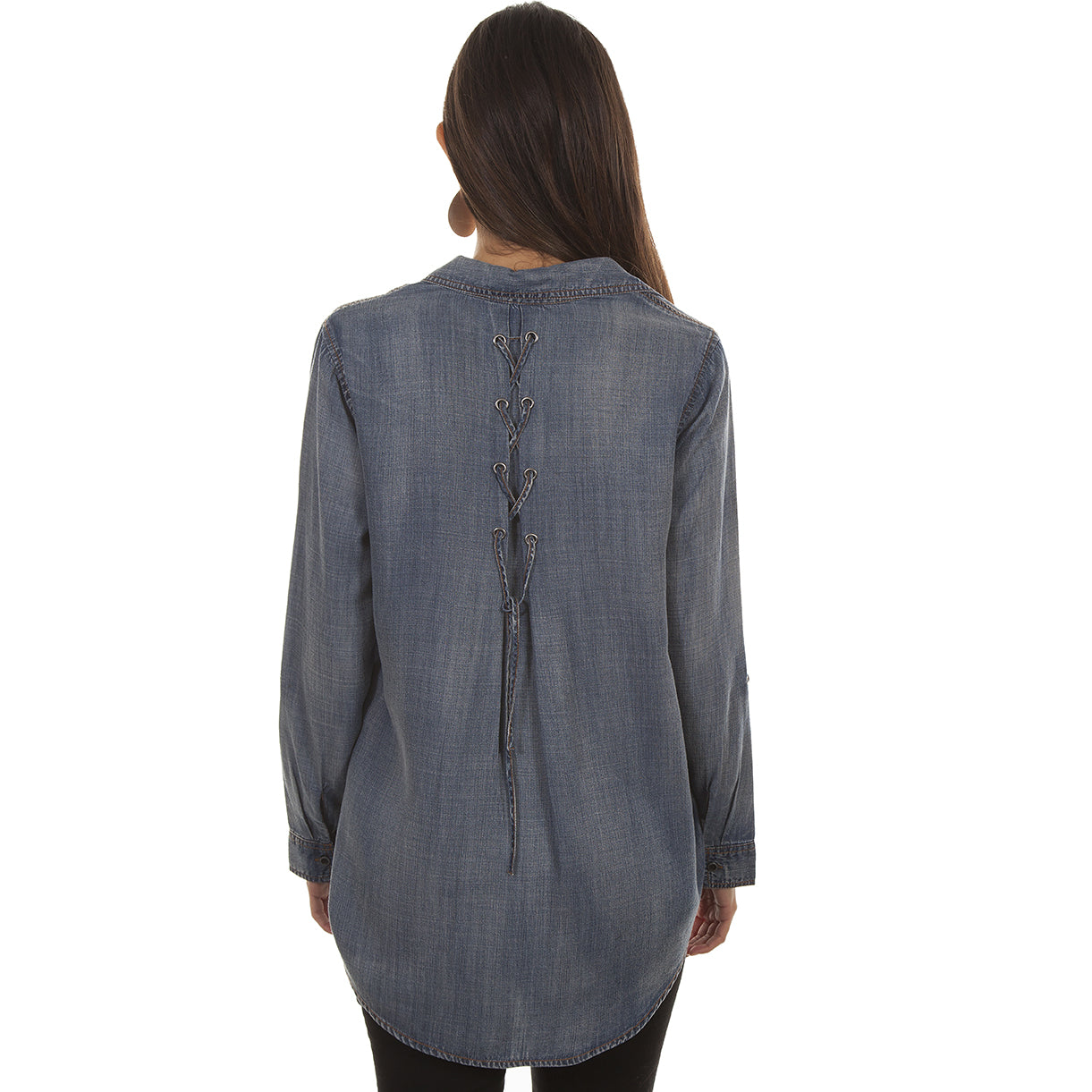 Denim Hi Lo Blouse by Scully Bourbon Cowgirl