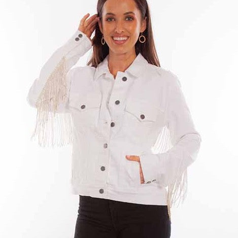 White fringe jacket - HC792-WHT preview