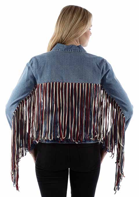 HC943 RWB fringe back denim jacket preview