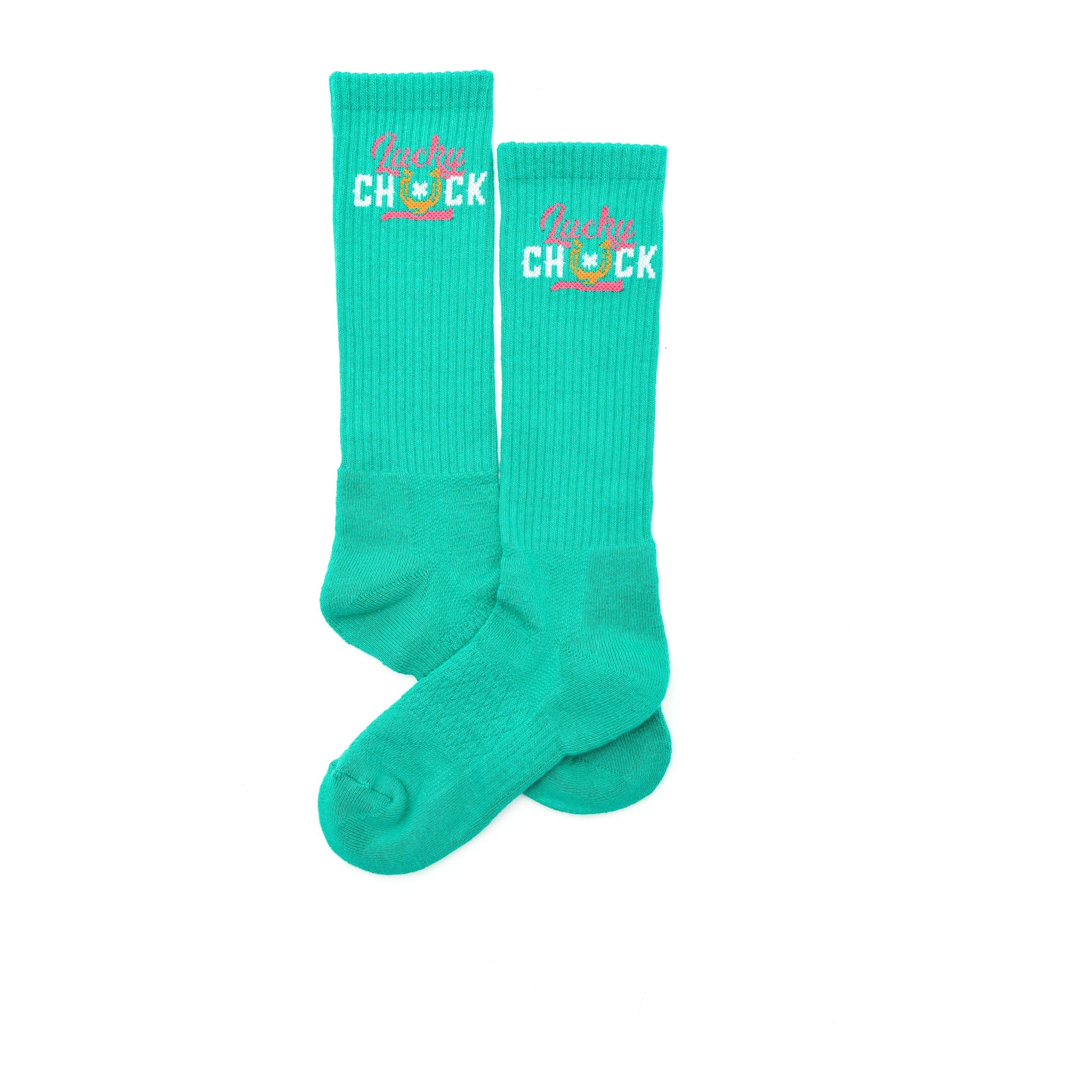 Green Lucky Chick socks