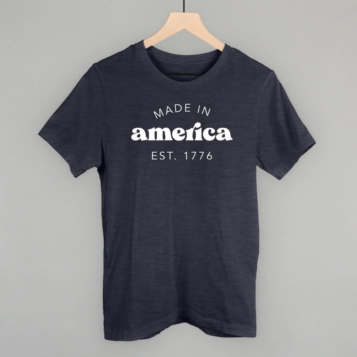 Bella+Canvas Heather Navy Made in America T-shirt